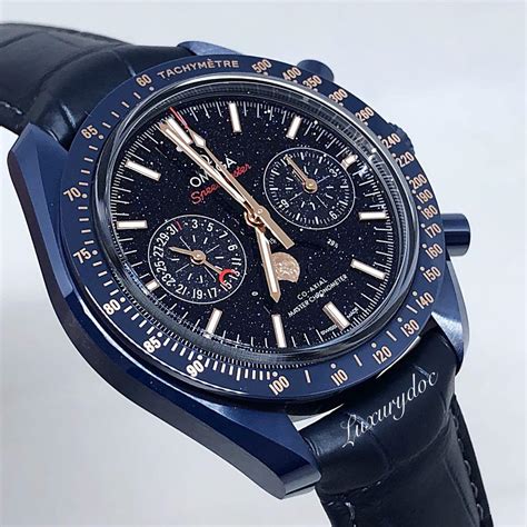 omega speedmaster moonwatch blue dial|Omega Speedmaster moonwatch new price.